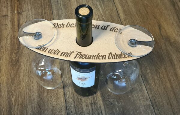 Flasche-Gläser-Halter "Freunde" – Bild 2