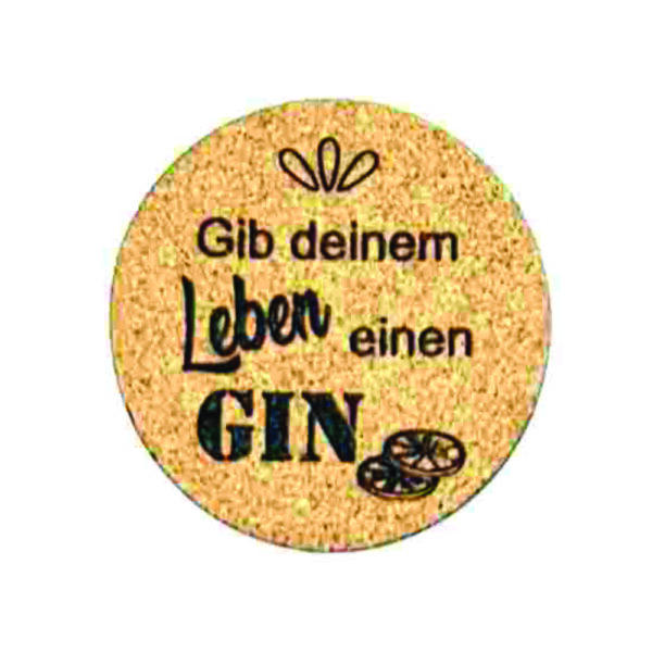 Glasuntersetzer Kork - Gin