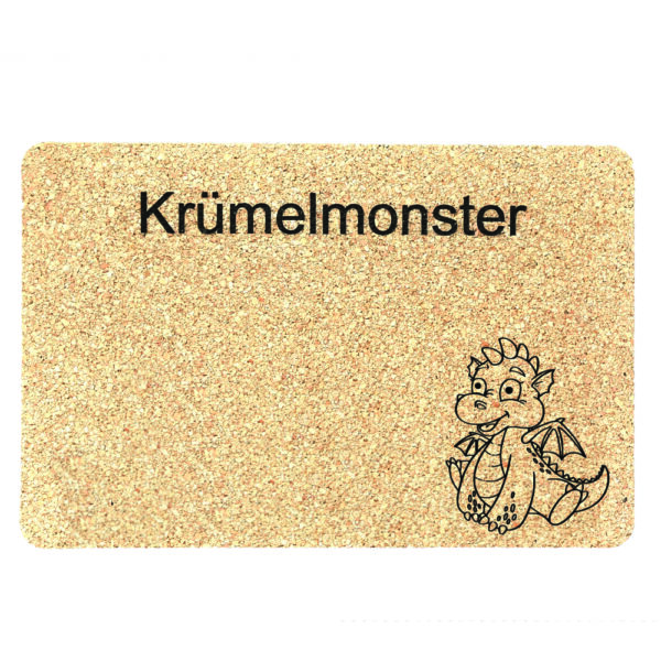 Tischset Kork - Krümelmonster Drache