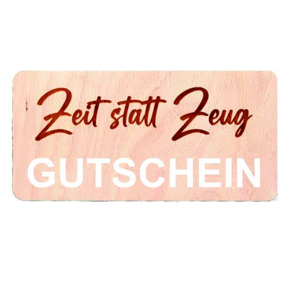 Gutschein Zeit statt Zeug