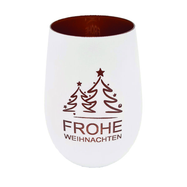 Windlichtglas Weihnachten div. Farben und Muster 12cm – Bild 4